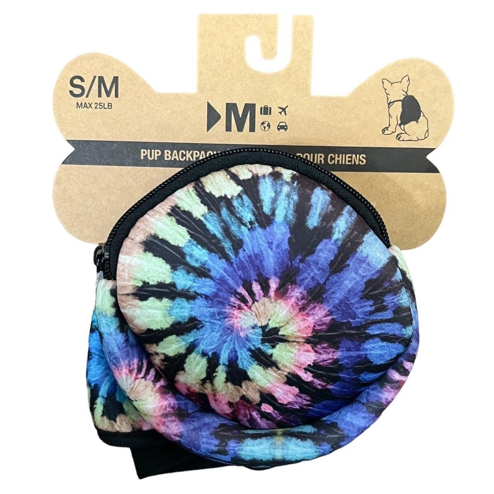 NWT Mytagalong S/M Tie Dye Dog Harness Backpack